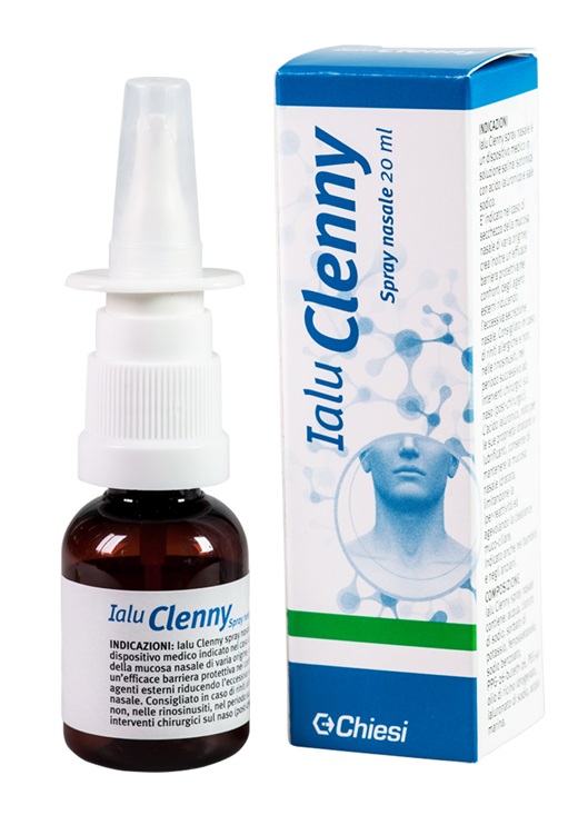 IALU CLENNY SPRAY NASALE SOLUZIONE SALINA ISOTONICA CON ACIDO IALURONICO E SALE SODICO 20 ML - Antica Farmacia Ferrari