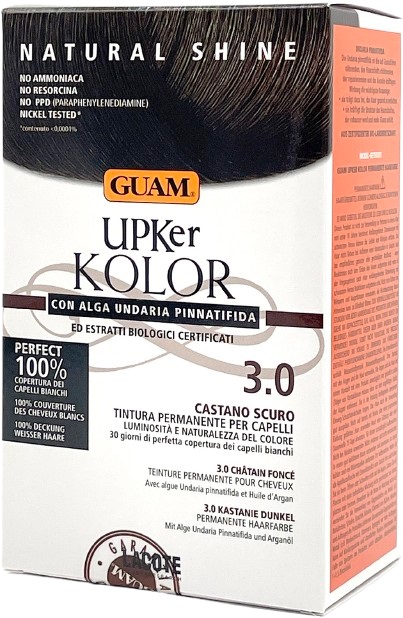 GUAM UPKER KOLOR TINTA CAPELLI 3,0 CASTANO SCURO CON ALGA UNDARIA PINNATIFIDA - Antica Farmacia Ferrari