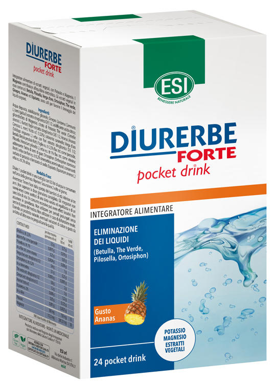 ESI DIURERBE FORTE POCKET DRINK ANANAS 24 X 20 ML - Antica Farmacia Ferrari