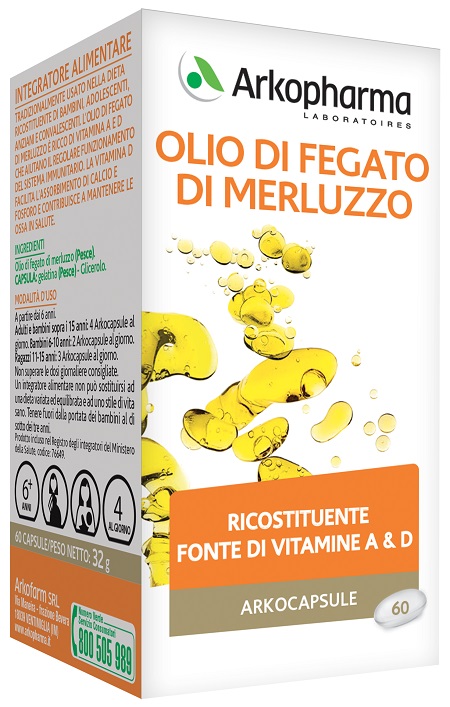 ARKO CAPSULE OLIO FEG MERLUZ 60PRL - Antica Farmacia Ferrari