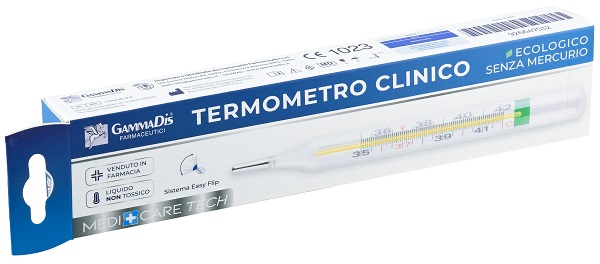 TERMOMETRO CLINICO ECOLOGICO SENZA MERCURIO 1 PEZZO - Antica Farmacia Ferrari