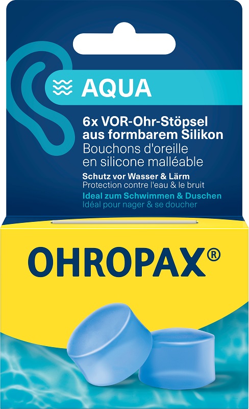 TAPPO AURICOLARE SILICONE AQUA OHROPAX 6 PEZZI - Antica Farmacia Ferrari