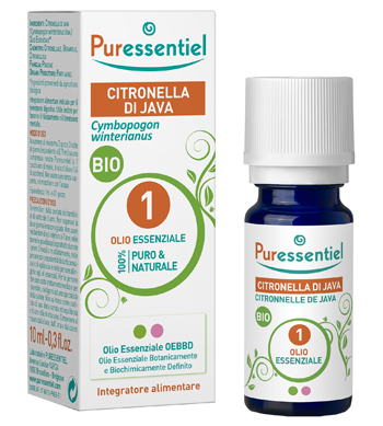 PURESSENTIEL CITRONELLA JAVA OLIO ESSENZIALE BIO 10 ML - Antica Farmacia Ferrari