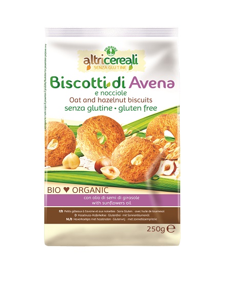ALTRICEREALI BISCOTTI ALL'AVENA/NOCCIOLE BIO 250 G - Antica Farmacia Ferrari