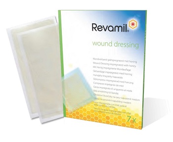 REVAMIL GARZE IMBEVUTE DI MIELE 10X10 CM 10 PEZZI - Antica Farmacia Ferrari
