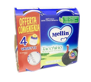 MELLIN OMOGENEIZZATO TACCHINO 4X80 G - Antica Farmacia Ferrari