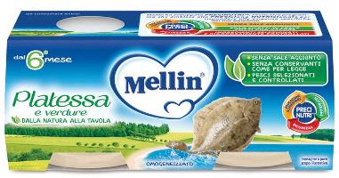 MELLIN OMOGENEIZZATO PLATESSA 2X80 G - Antica Farmacia Ferrari