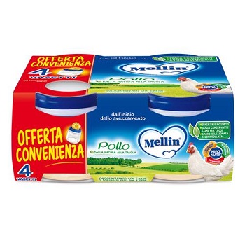 MELLIN OMOGENEIZZATO POLLO 4X80 G - Antica Farmacia Ferrari