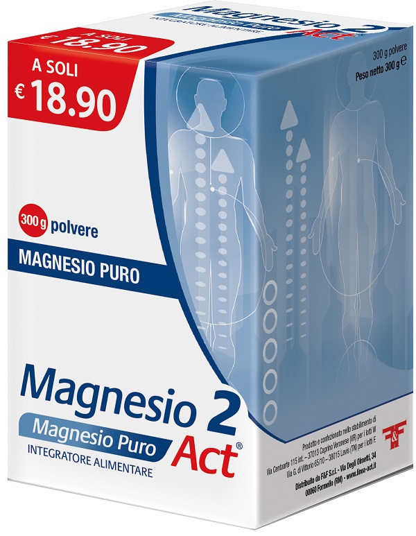 MAGNESIO 2 ACT PURO POLVERE 300 G - Antica Farmacia Ferrari