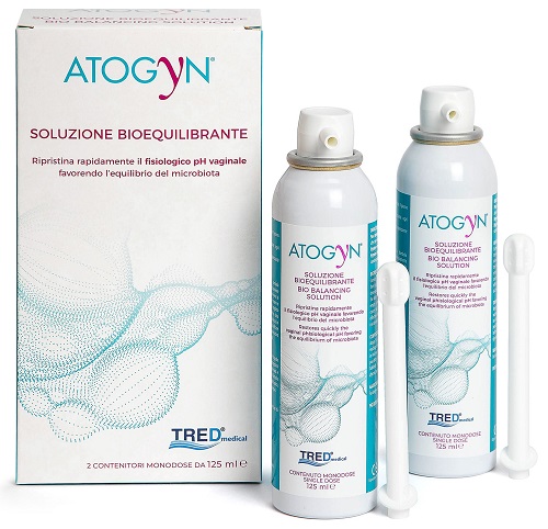 ATOGYN DISPOSITIVO IGIENE VAGINALE E RIPRISTINO PH FISIOLOGICO BAG ON VALVE 2 PEZZI DA 125ML - Antica Farmacia Ferrari