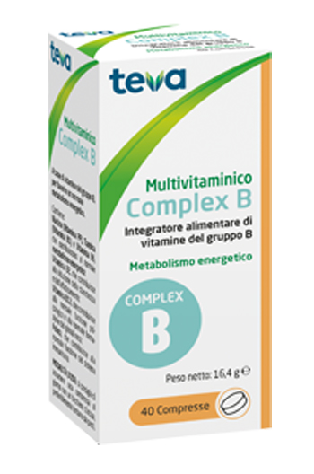 MULTIVITAMINICO COMPLEX B TEVA 40 COMPRESSE 16,4 G - Antica Farmacia Ferrari