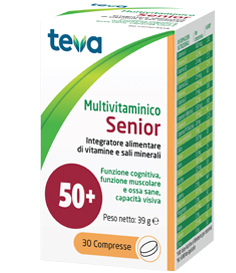 MULTIVITAMINICO SENIOR TEVA 30 COMPRESSE 39 G - Antica Farmacia Ferrari