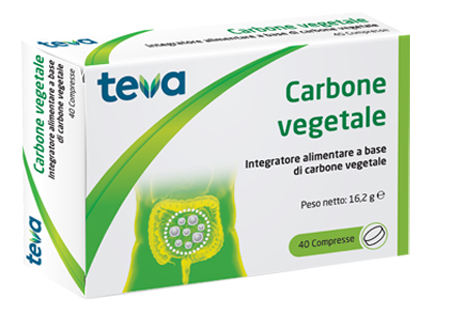 CARBONE VEGETALE TEVA 40 COMPRESSE 16,2 G - Antica Farmacia Ferrari