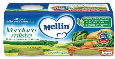 MELLIN OMOGENEIZZATO VERDURE MISTE 2 X 80 G - Antica Farmacia Ferrari