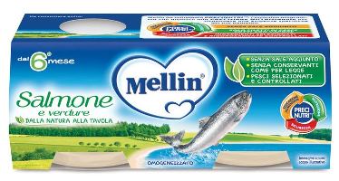 MELLIN OMOGENEIZZATO SALMONE 2 X 80 G - Antica Farmacia Ferrari