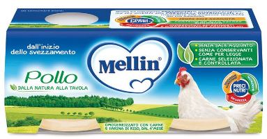 MELLIN OMOGENEIZZATO POLLO 2 X 80 G - Antica Farmacia Ferrari