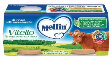 MELLIN OMOGENEIZZATO VITELLO 2 X 80 G - Antica Farmacia Ferrari