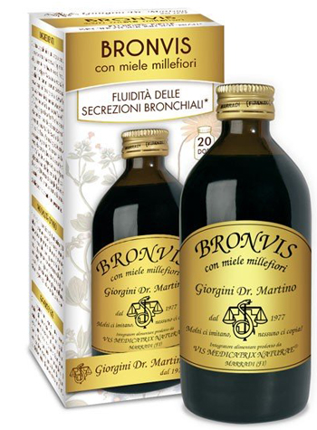 BRONVIS CON MIELE MILLEFIORI 200 ML - Antica Farmacia Ferrari