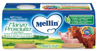 MELLIN OMOGENEIZZATO MANZO PROSCIUTTO CON VERDURE - Antica Farmacia Ferrari