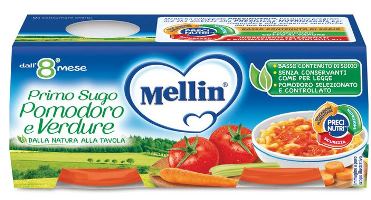 MELLIN PRIMO SUGO POMODORO E VERDURE 2 VASETTI DA 80 G - Antica Farmacia Ferrari