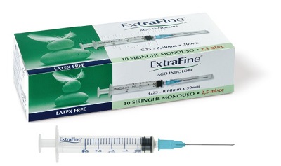 SIRINGA IPODERMICA EXTRAFINE 2,5 CC G23 0,60X30 10 PEZZI - Antica Farmacia Ferrari