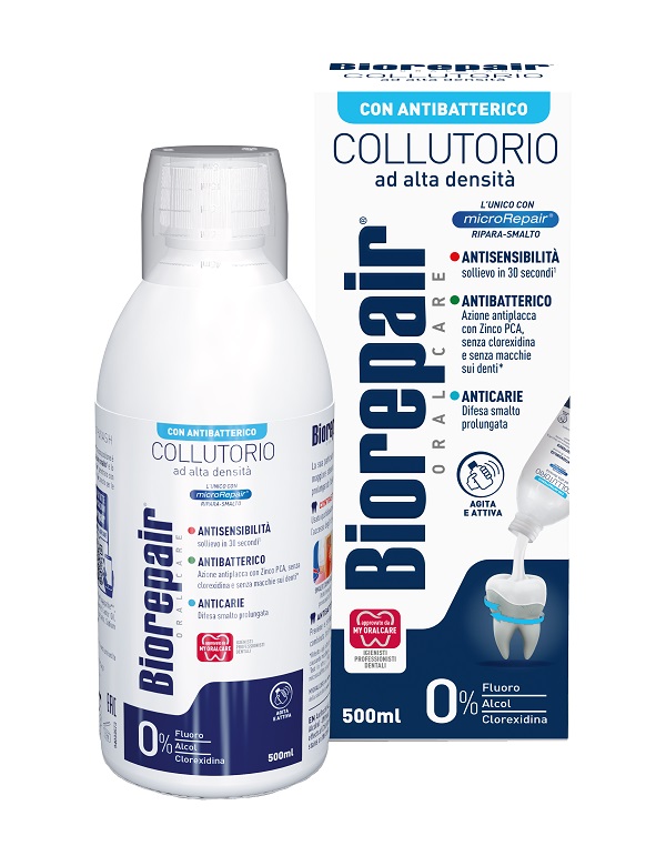 BIOREPAIR ORAL CARE COLLUTORIO ALTA INTENSITA' 3IN1 ANTISENSIBILITA', ANTIBATTERICO, ANTICARIE 500 ML - Antica Farmacia Ferrari