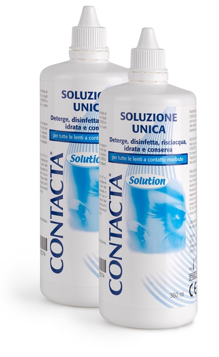 SOLUZIONE PER LENTI A CONTATTO CONTACTA 2 PEZZI 360 ML - Antica Farmacia Ferrari