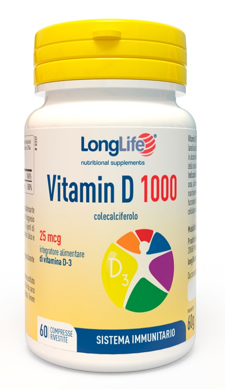 LONGLIFE VITAMIN D 1000UI 60 COMPRESSE RIVESTITE - Antica Farmacia Ferrari