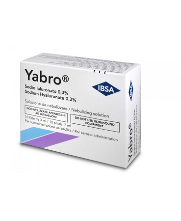YABRO 10 FIALE 3ML ACIDO IALURONICO 0,3% SOLUZIONE PER NEBULIZZATORE - Antica Farmacia Ferrari