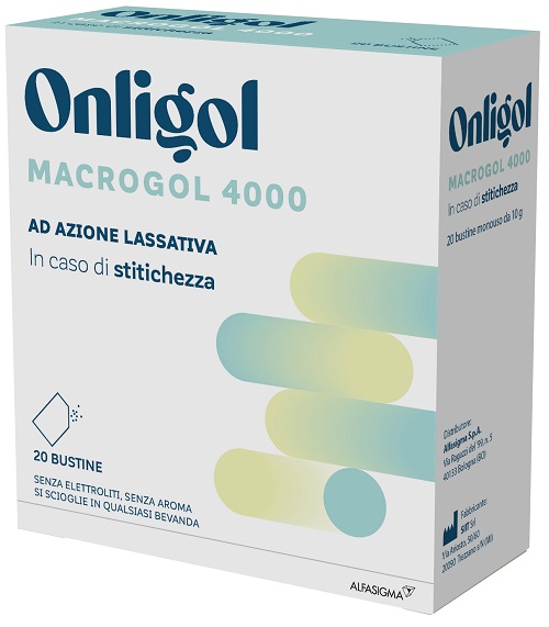 ONLIGOL MACROGOL 4000 20 BUSTINE 10 G SENZA ZUCCHERO - Antica Farmacia Ferrari