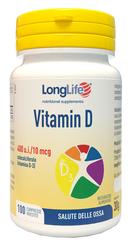 LONGLIFE VITAMINA D3 400UI 100 COMPRESSE - Antica Farmacia Ferrari