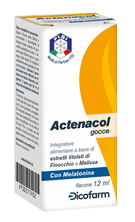 ACTENACOL GOCCE 12 ML CON MELATONINA - Antica Farmacia Ferrari