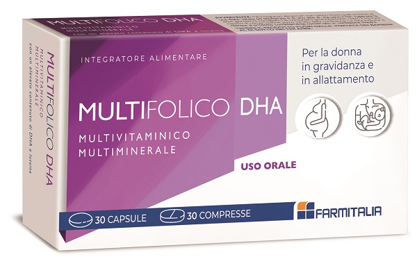 MULTIFOLICO DHA 30 CAPSULE ROSSE + 30 CAPSULE VIOLA - Antica Farmacia Ferrari