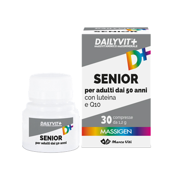 DAILYVIT+ SENIOR MULTIVITAMINICO E MULTIMINERALE 30 COMPRESSE - Antica Farmacia Ferrari