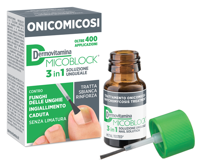DERMOVITAMINA MICOBLOCK 3 IN 1 ONICOMICOSI SOLUZIONE UNGUEALE 7 ML - Antica Farmacia Ferrari
