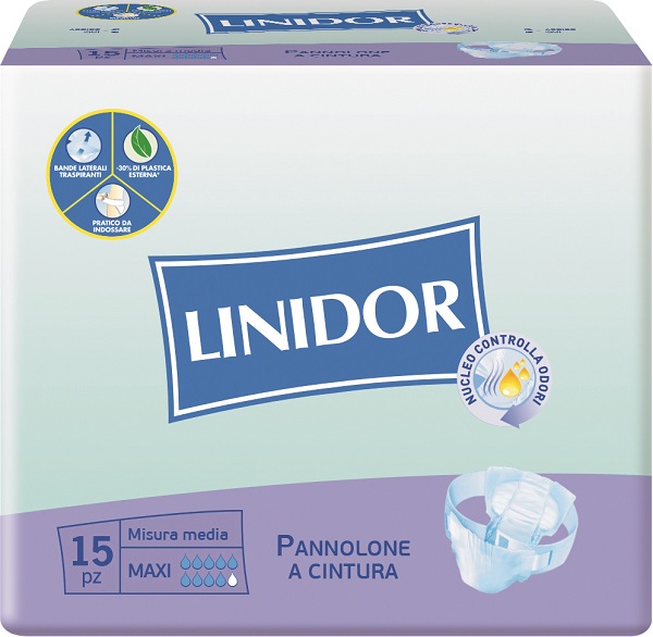 PANNOLONE LINIDOR A CINTURA MAXI MISURA MEDIA 15 PEZZI - Antica Farmacia Ferrari