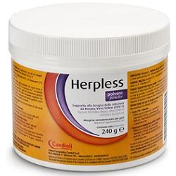 HERPLESS POLVERE BARATTOLO 240 G CON MISURINO - Antica Farmacia Ferrari