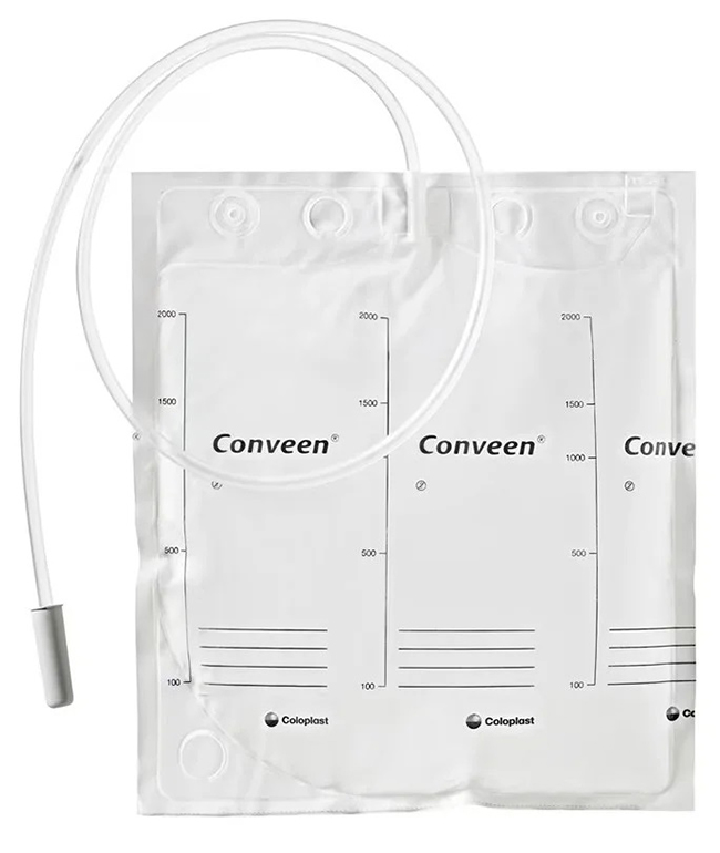 SACCA LETTO CONVEEN BASIC CON MANIGLIA CAPACITA' 2000ML LUNGHEZZ TUBO 100CM NO SCARICO CONFEZIONE DA 30PEZZI - Antica Farmacia Ferrari
