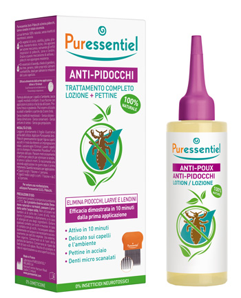 LOZIONE ANTIPIDOCCHI 100 ML + PETTINE PURESSENTIEL - Antica Farmacia Ferrari