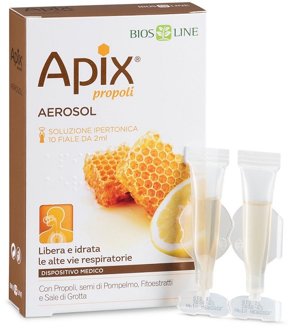 APIX PROPOLI AEROSOL 10 FIALE MONODOSE X 2 ML - Antica Farmacia Ferrari