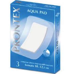 GARZA COMPRESSA PRONTEX AQUA PAD 10X12,5 CM 3 PEZZI - Antica Farmacia Ferrari