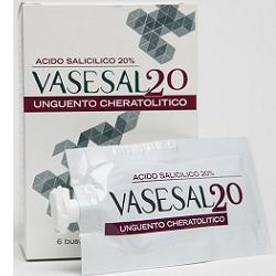 VASESAL 20 6 BUSTINE PLURIDOSE DA 5 ML UNGUENTO CHERATOLITICO - Antica Farmacia Ferrari
