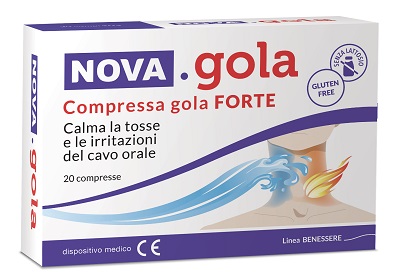 NOVA GOLA COMPRESSA GOLA FORTE 20 COMPRESSE - Antica Farmacia Ferrari