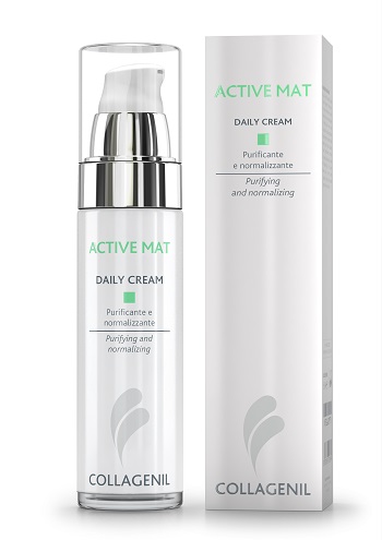 COLLAGENIL ACTIVE MAT DAILY CREAM SEBOREGOLATRICE/PURIFICANTE PER LA PELLE DEL VISO FLACONE 50 ML - Antica Farmacia Ferrari
