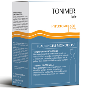 TONIMER HYPERTONIC LAVAGGIO NASALE 18 FLACONCINI - Antica Farmacia Ferrari