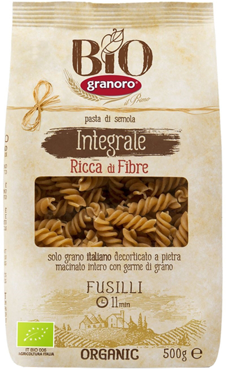 BIOLOGICA INTEGRALE GRANORO FUSILLI 500 G - Antica Farmacia Ferrari