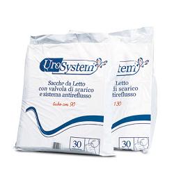SACCA DI DRENAGGIO DA LETTO PER INCONTINENZA UROSYSTEM TUBO 90 CM CON SCARICO 30 PEZZI - Antica Farmacia Ferrari