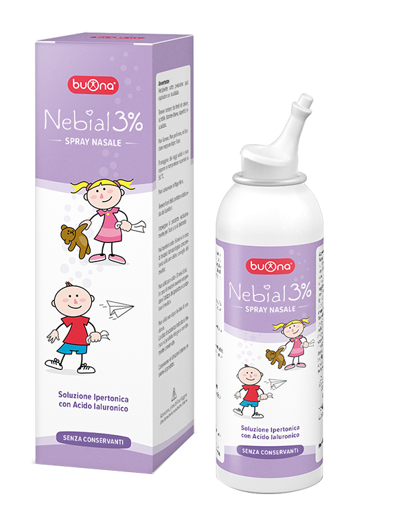 NEBIAL SOLUZIONE SALINA IPERTONICA DI SODIO CLORURO AL 3% CON ACIDO IALURONICO SPRAY NASALE 100 ML - Antica Farmacia Ferrari