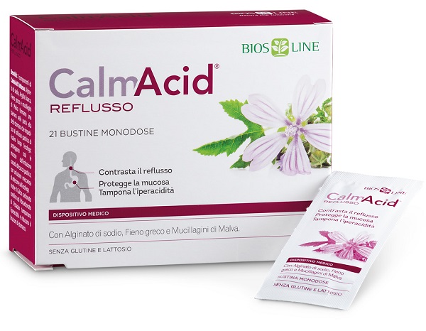 BIOSLINE CALMACID REFLUSSO 21 BUSTINE MONODOSE - Antica Farmacia Ferrari