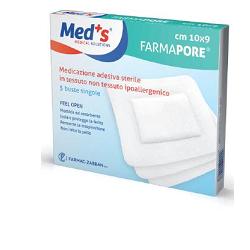 CEROTTO STERILE CON TAMPONE DI GARZA CENTRALE E BORDI ADESIVI MEDS FARMAPORE 6X9 CM 50 PEZZI - Antica Farmacia Ferrari